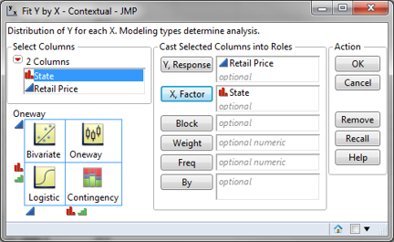 two sample t test with jmp