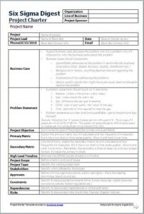 How to Write a Project Charter → Lean Sigma Corporation