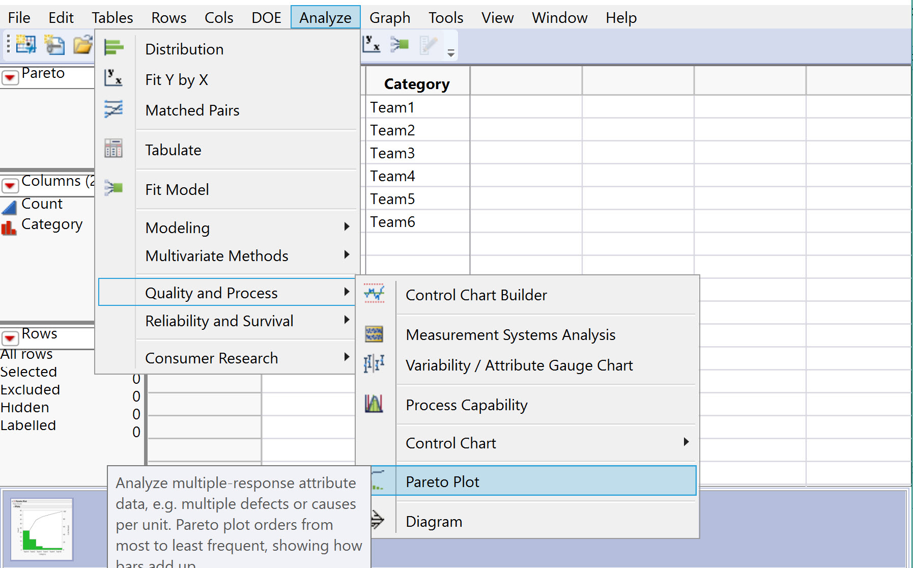 Pareto Analysis with JMP Lean Sigma Corporation