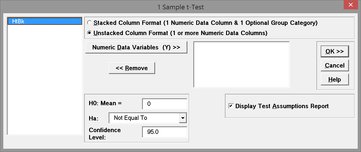 One Sample t Test SXL_08