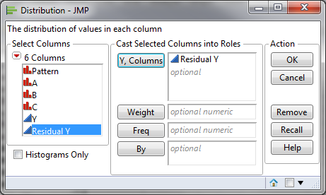 factorial design in sas jmp